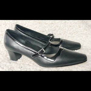 Ross Hommerson Black, leather, Mary Jane heels 8
